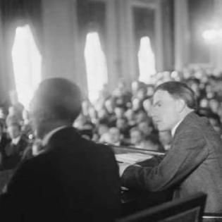 John D. Rockefeller, Jr. testifying to the 1915 Industrial Relations Commission about  	labor strife at the Rockefeller-owned Colorado Fuel and Iron Company.