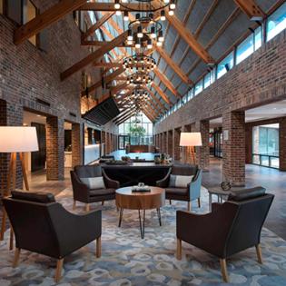 Lobby of Marriott at Forrestal in Princeton