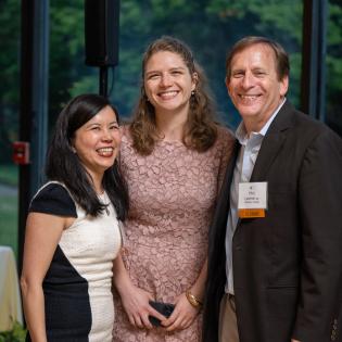 Two alums with former RA