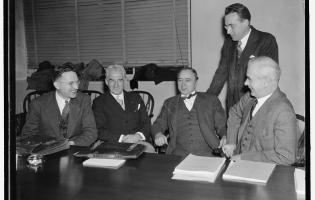 Photo of J. Douglas Brown with the rest of the Social Security Advisory Council.